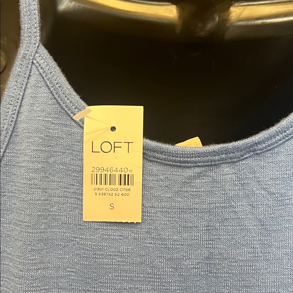 LOFT Blue Layered Ruffle Cami Tank - Picture 4 of 5